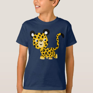 Niedlicher Cartoon Lächeln Leopard Kinder T - Shir T-Shirt