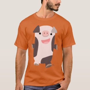 Niedlicher Cartoon-lächelnder Schwein-T - Shirt