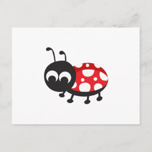 Niedlicher Cartoon Ladybug Postkarte