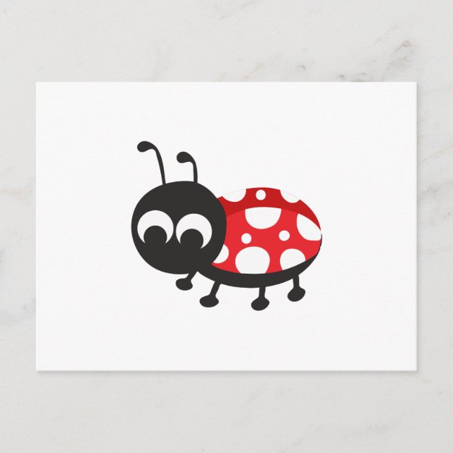 Niedlicher Cartoon Ladybug Postkarte (Vorderseite)