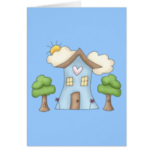 Niedlicher Cartoon Landhaus Baumwelt