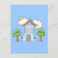 Niedlicher Cartoon Landhaus Baumwelt