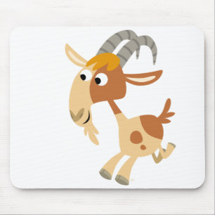 Niedlicher Cartoon-laufende Ziegen-Kinder Mousepad
