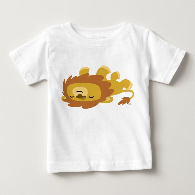 Niedlicher Cartoon Lazy Lion Baby T - Shirt (Vorderseite)