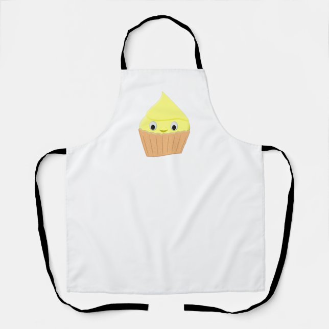 Niedlicher Cartoon Lemon Cupcake Schürze (Vorderseite)