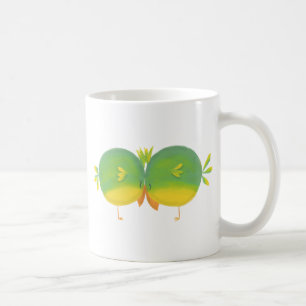 Niedlicher Cartoon Liebesvögel Kaffeetasse