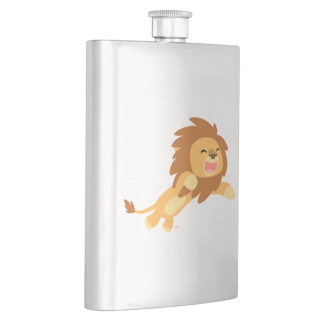 Niedlicher Cartoon Lion Classic Flask Flachmann (Rechts)