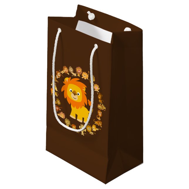 Niedlicher Cartoon Lion Mandala Geschenktasche Kleine Geschenktüte (Vorderseite Schrägansicht)