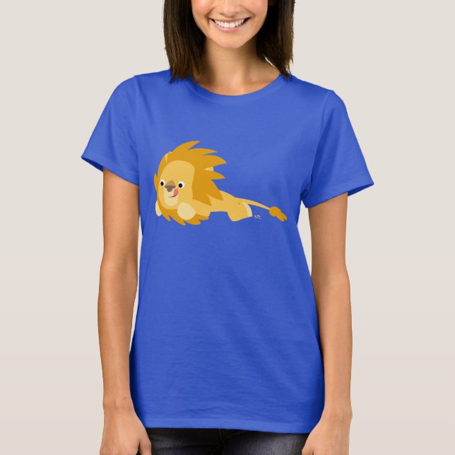 Niedlicher Cartoon Lion Women T - Shirt (Vorderseite)
