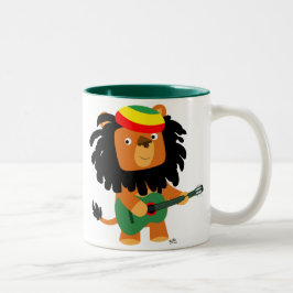 Niedlicher Cartoon Löwe der Zion-Tasse Zweifarbige Tasse