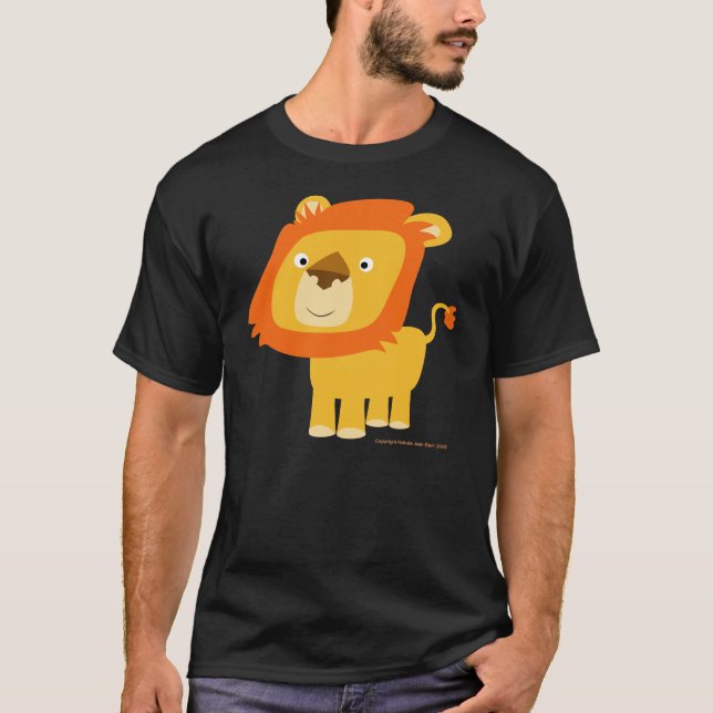 Niedlicher Cartoon-Löwe-T - Shirt (Vorderseite)