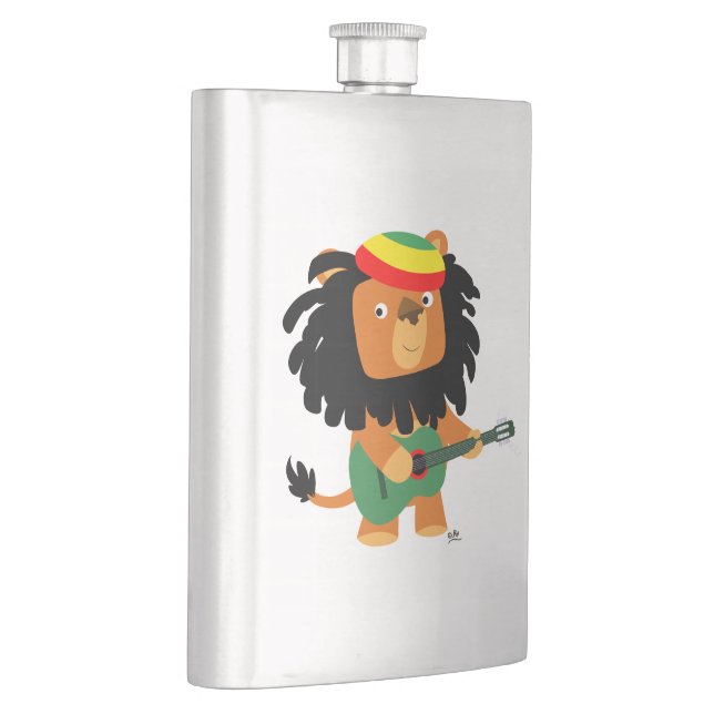 Niedlicher Cartoon Löwe von Zion Classic Flask Flachmann (Rechts)