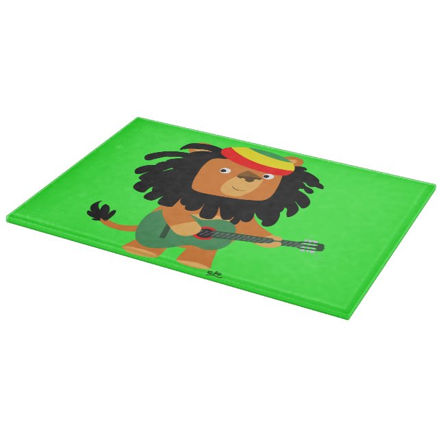 Niedlicher Cartoon Löwe von Zion Cutting Board Schneidebrett (Ecke)