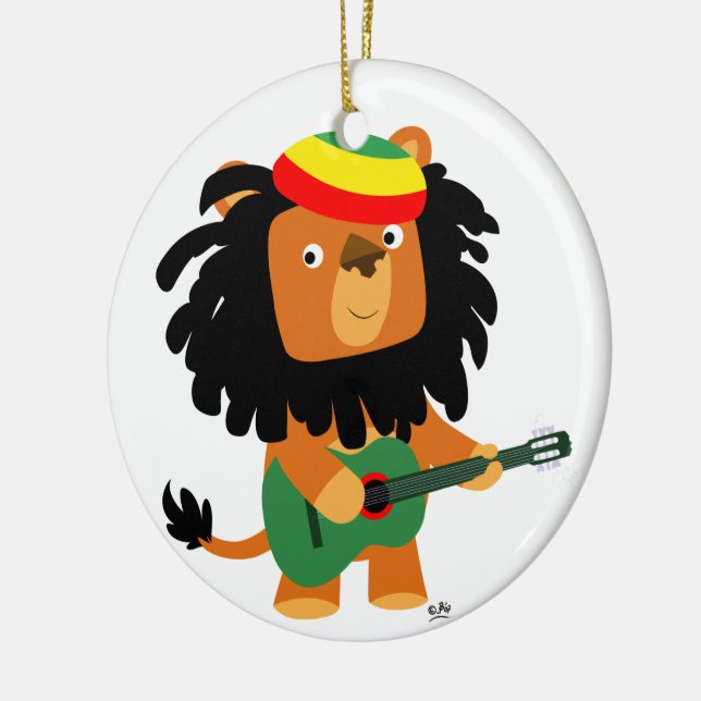 Niedlicher Cartoon Löwe von Zion Keramikornament (Links)