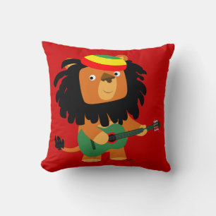 Niedlicher Cartoon Löwe von Zion Pillow Kissen
