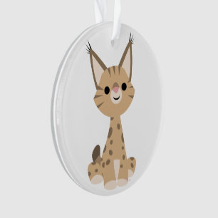 Niedlicher Cartoon Lynx Acrylschmuck Ornament