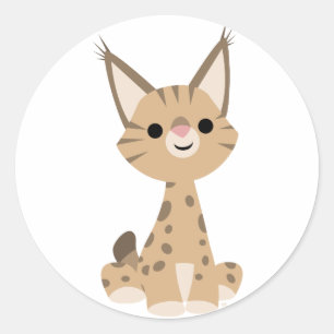 Niedlicher Cartoon Lynx Sticker