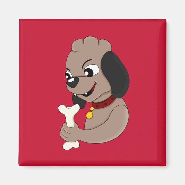 Niedlicher Cartoon-Magnet für Welpen Magnet (Vorne)