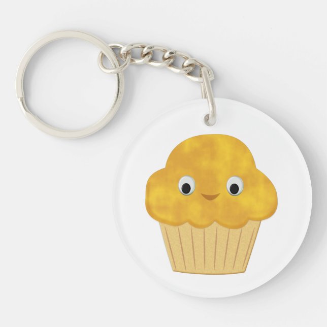 Niedlicher Cartoon Mais Muffin Schlüsselanhänger (Vorderseite)