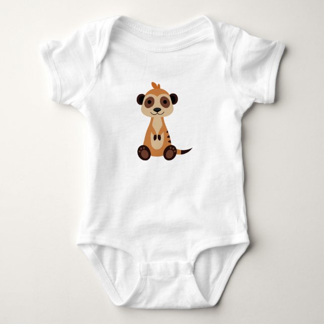 Niedlicher Cartoon Meerkat Geschenk Baby Strampler (Vorderseite)