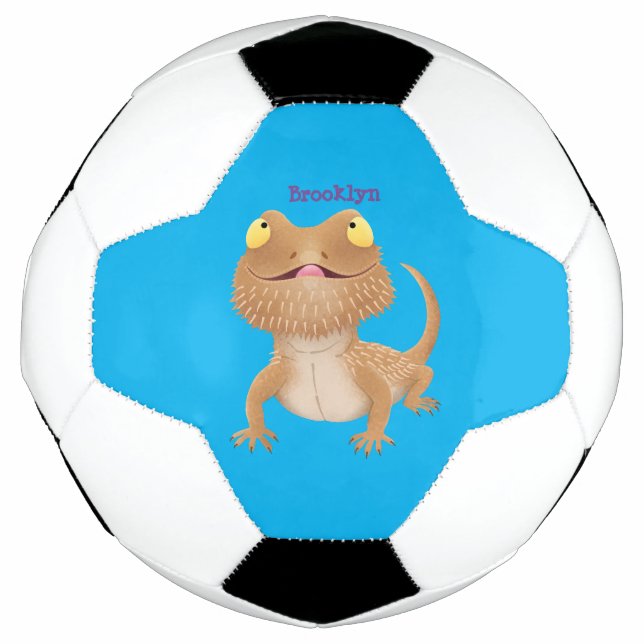 Niedlicher Cartoon mit Bartentreue Fußball (Vorderseite)