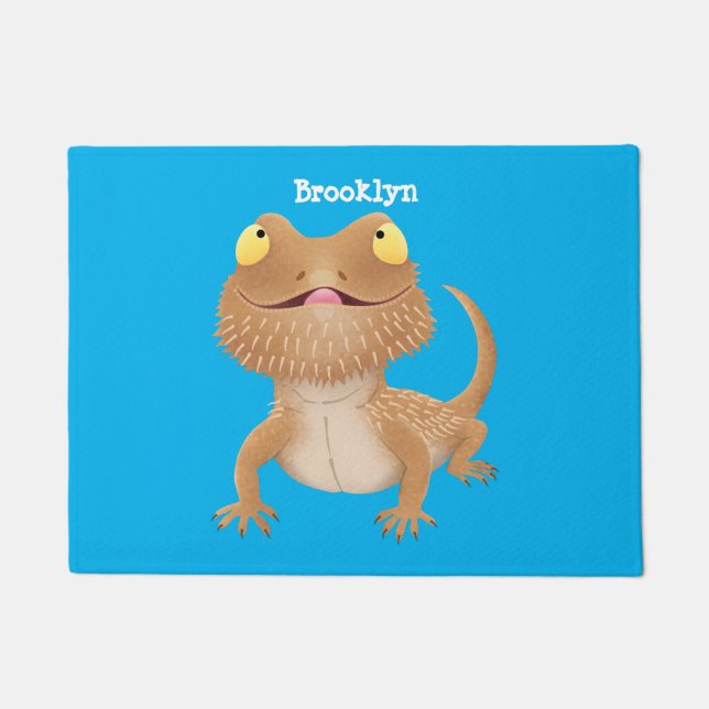 Niedlicher Cartoon mit Bartentreue Fußmatte (Vorderseite)