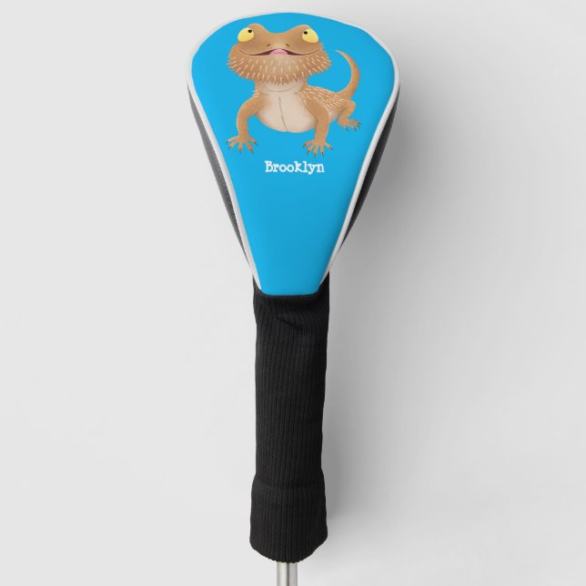 Niedlicher Cartoon mit Bartentreue Golf Headcover (Vorderseite)
