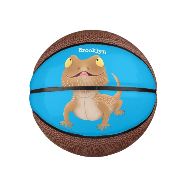 Niedlicher Cartoon mit Bartentreue Mini Basketball (Vorderseite)