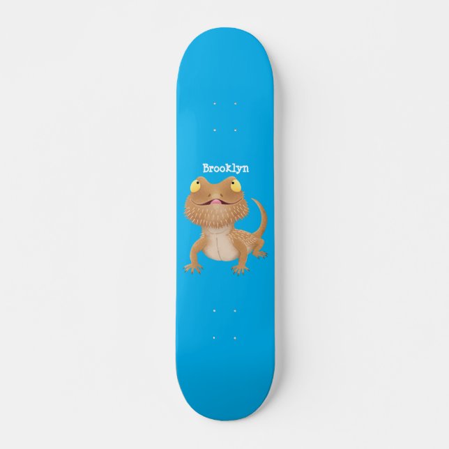 Niedlicher Cartoon mit Bartentreue Skateboard (Vorne)