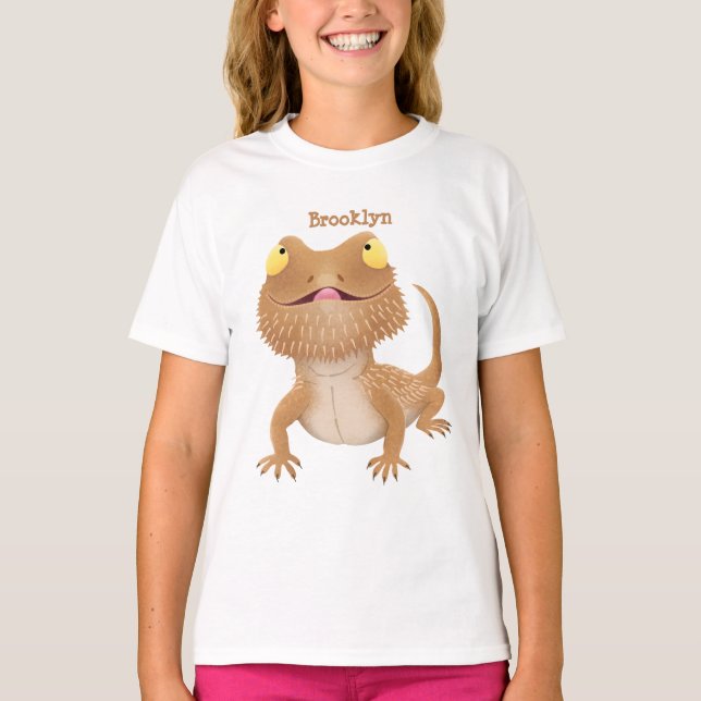 Niedlicher Cartoon mit Bartentreue T-Shirt (Vorderseite)