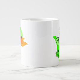 Niedlicher Cartoon mit Feuerspucken Kinderdrache Jumbo-Tasse