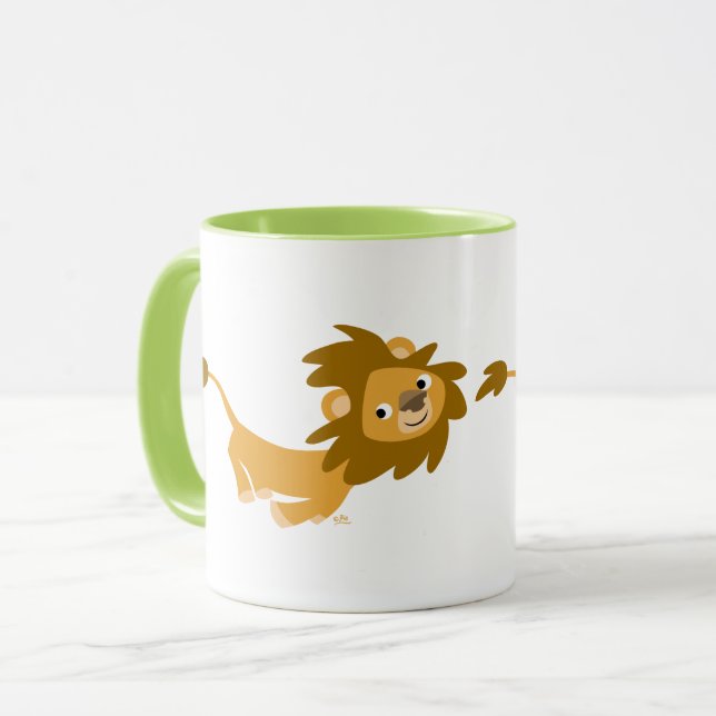 Niedlicher Cartoon mit LöwenTasse Tasse (Vorderseite Links)