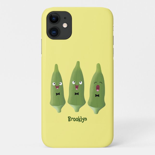Niedlicher Cartoon mit Okra Case-Mate iPhone Hülle (Rückseite)