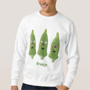 Niedlicher Cartoon mit Okra Sweatshirt