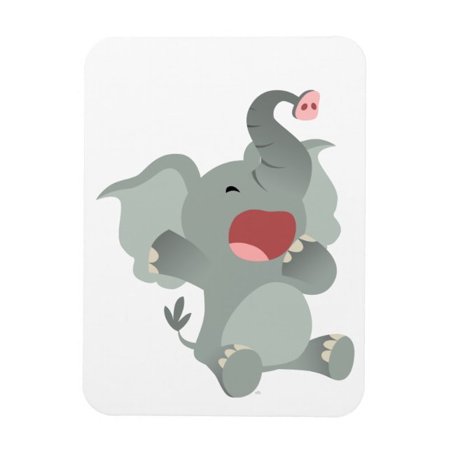 Niedlicher Cartoon mit schlankem  Elephant Flexibl Magnet (Vertikal)