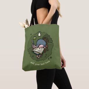 Niedlicher Cartoon Mole Novelist schreibt Buch in  Tasche