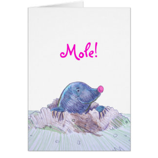 Niedlicher Cartoon Mole und Molehill