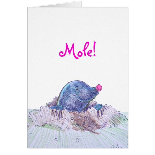 Niedlicher Cartoon Mole und Molehill (Vorne)