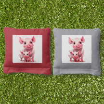 Niedlicher Cartoon Momma Pig und Baby Piglet