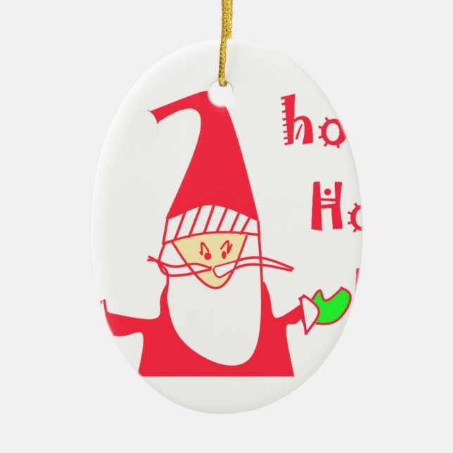 Niedlicher Cartoon Mouse Santa Collection Keramik Ornament (Vorne)