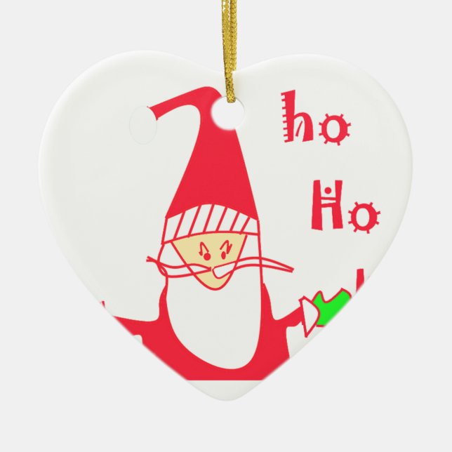 Niedlicher Cartoon Mouse Santa Collection Keramikornament (Vorne)