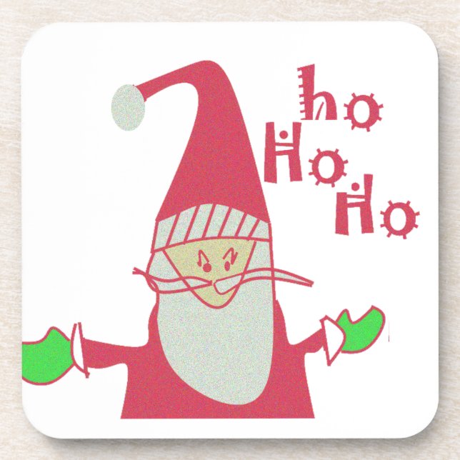 Niedlicher Cartoon Mouse Santa Collection Untersetzer (Vorderseite)