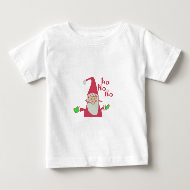 Niedlicher Cartoon Mouse Santa Ho Ho Ho T - Shirt (Vorderseite)
