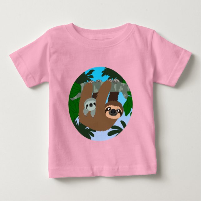 Niedlicher Cartoon Muttermilch und Baby Baby T-shirt (Vorderseite)