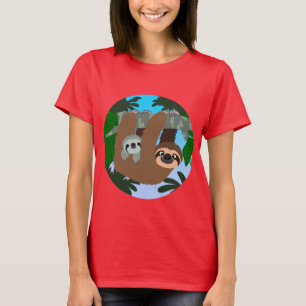 Niedlicher Cartoon Muttermilch und Baby Women T - T-Shirt
