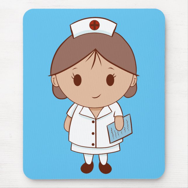 Niedlicher Cartoon Nurse Mousepad (Vorne)