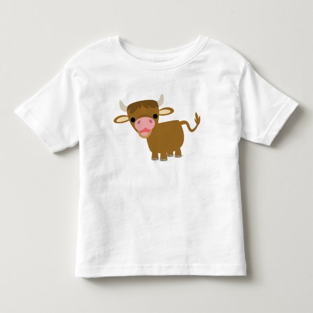 Niedlicher Cartoon-OchsenkindT - Shirt (Vorderseite)