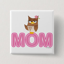 Niedlicher Cartoon Olivia VonHoot für Mama Button