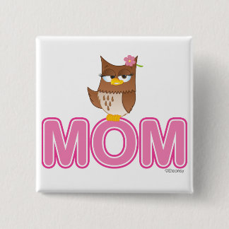 Niedlicher Cartoon Olivia VonHoot für Mama Button