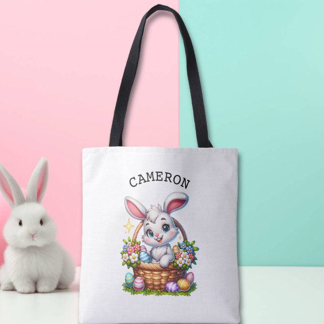 Niedlicher Cartoon Osterhase im Personalisierten K Tasche (Von Creator hochgeladen)